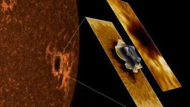 A mixture of magnetic and acoustic waves inside a spot on the Sun