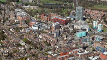 An ariel view of Sheffield