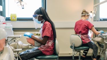Two dentistry students