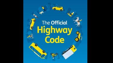 The official highway code image showing different types of vehicles in a circular layout
