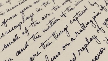 A photo of very neat and fancy handwriting