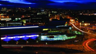 Sheffield skyline at night