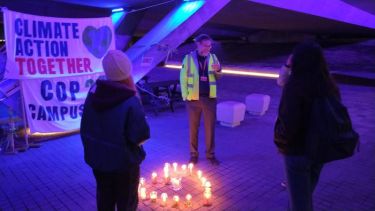An image of a COP26 vigil