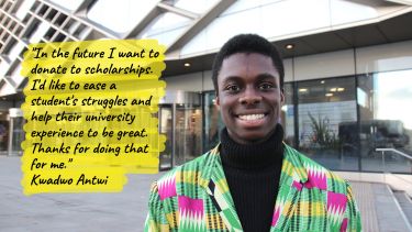 Scholarship student Kwadwo Antwi