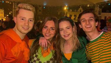 Ellie and her friends on her year abroad enjoying the Utrecht nightlife