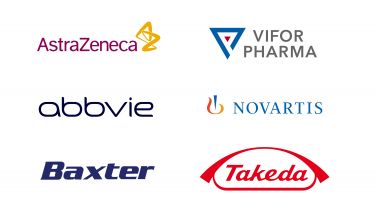 ScHARR Knowledge Exchange partner logos: AstraZeneca, abbvie, Baxter, Vifor Pharma, Novartis, Takeda