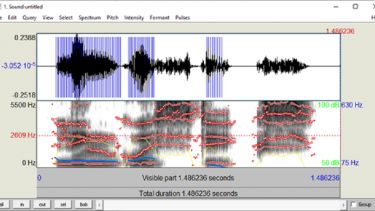 A screenshot of the computer programme Praat