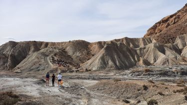 Sandy landscape in Almeria, Spain
