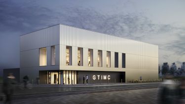 architectural drawing of the GTIMC facility. View from outside.