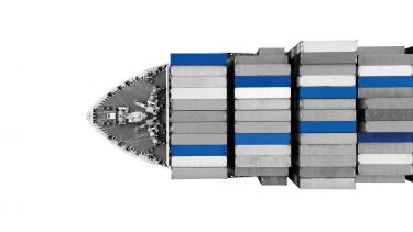 Cargo ship from above