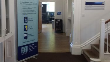 A photo showing a hallway in the Academic Skills Centre