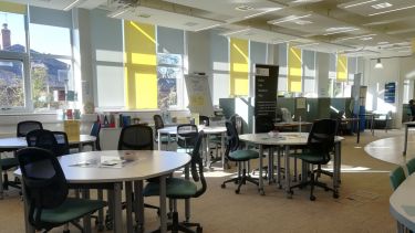 Photo of MASH workspace with tables and chairs