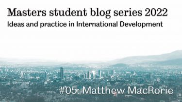 A header image for Matthew MacRorie's article for the masters student blog series