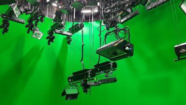 Humongous green screen studio in Dock10 studios where the likes of Match of the Day are filmed.