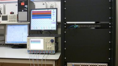 Photo of real-time digital simulators in the Control and Power lab