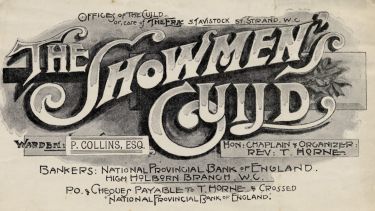 Old poster of the Showmens Guild