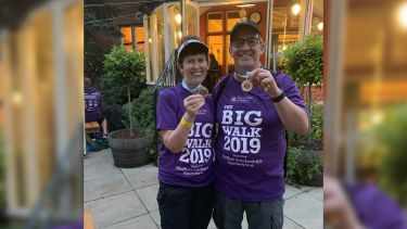 Photo of Julie Tereshchuk and Trevor post Big Walk 2019