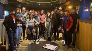 Students from the MarsWorks team in a group photo