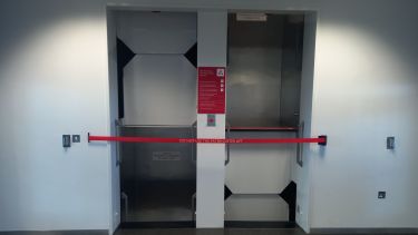 Paternoster list not working with red tape across the middle saying do not use