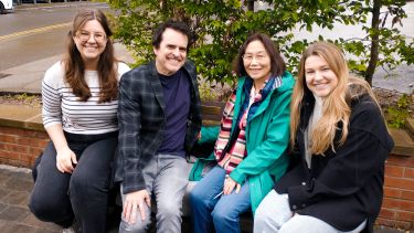 Photo of Bradshaw family with the bench
