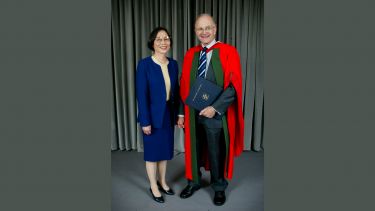 Photo of David and Ping Bradshaw at Hon ceremony