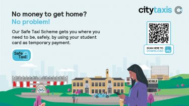 poster for City taxis safe taxi scheme