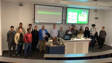 Photograph of the Institute of Electrical and Electronics Engineers' Power and Energy Society  Sheffield Student Branch at their Spring lecture