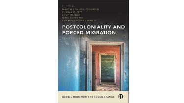 A book cover of postcoloniality and forced migration