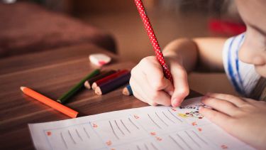Child studying