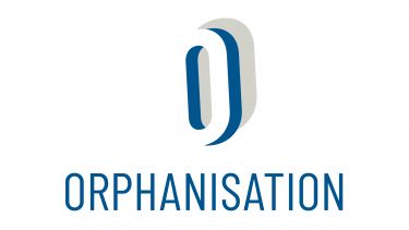 Logo for the Orphanisation project, blue and white capital 'O' letter on a white background with a shadow outline effect