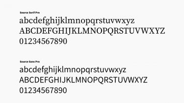 Source typeface example