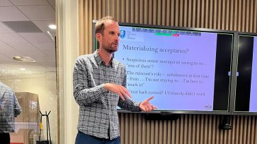 Dr David Hollis giving a presentation.