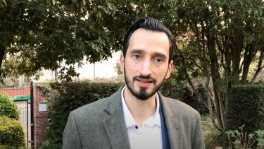 Belgian-Moroccan actor and author Rashif El kaoui in a sheffield garden