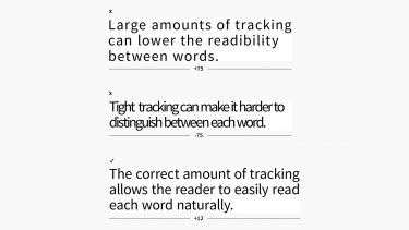 Example of tracking in text