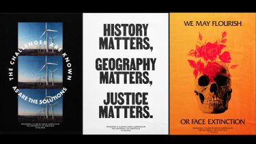 Posters designed by Kevin Kennedy Ryan based on the discussion