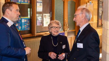 Photo of David Meadows greeting HCL 2022 guests