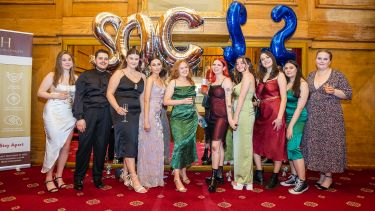 The 2021 SocSoc Committee at the end of year ball.