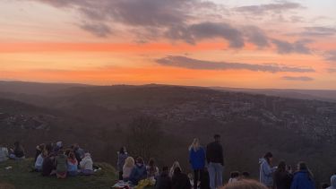 The view of the sunset from Bole Hills.