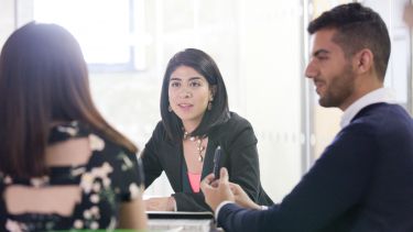 Students talking