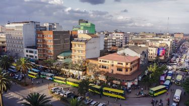 Street scene from Nairobi, the capital of Kenya 