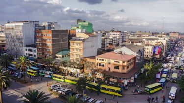 Street scene from Nairobi, the capital of Kenya