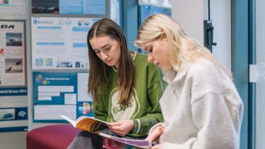 Image of students in the employability hub