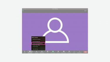  An image displaying the video settings in the Zoom call screen