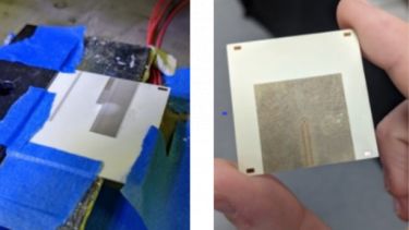 Image of antennas printed by the Optomec