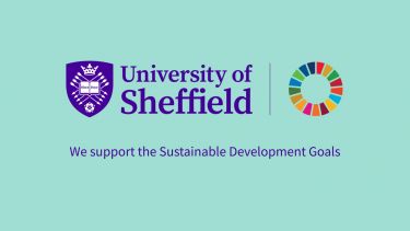 Image showing the SDG wheel and university logo