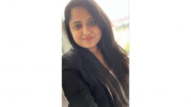 Lavanya Krishnan wearing a black blazer.