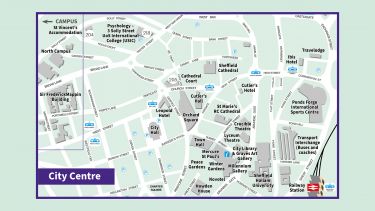 Sheffield city centre map