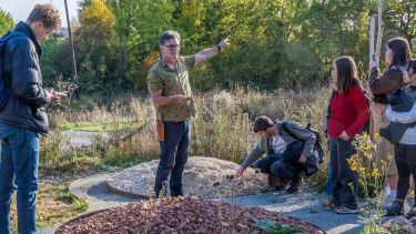 Landscape Architecture students visiting John Little's garden