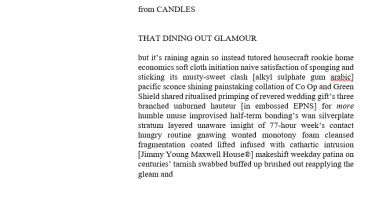 Candles. That dining out glamour