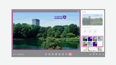 An image displaying the Google Meet background menu 